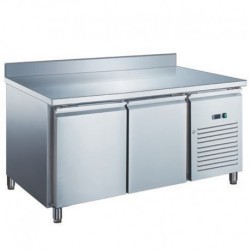 TABLE RÉFRIGÉRÉE PROF 600 POSITIVE AVEC DOSSERET - 2 PORTES SN2201X FURNOTEL