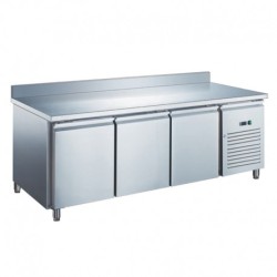 TABLE RÉFRIGÉRÉE PROF 600 POSITIVE AVEC DOSSERET - 3 PORTES SN3201X FURNOTEL