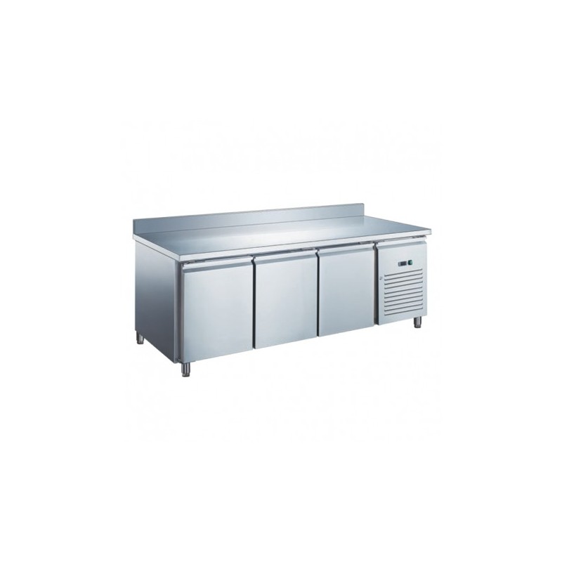 TABLE RÉFRIGÉRÉE PROF 600 POSITIVE AVEC DOSSERET - 3 PORTES SN3201X FURNOTEL
