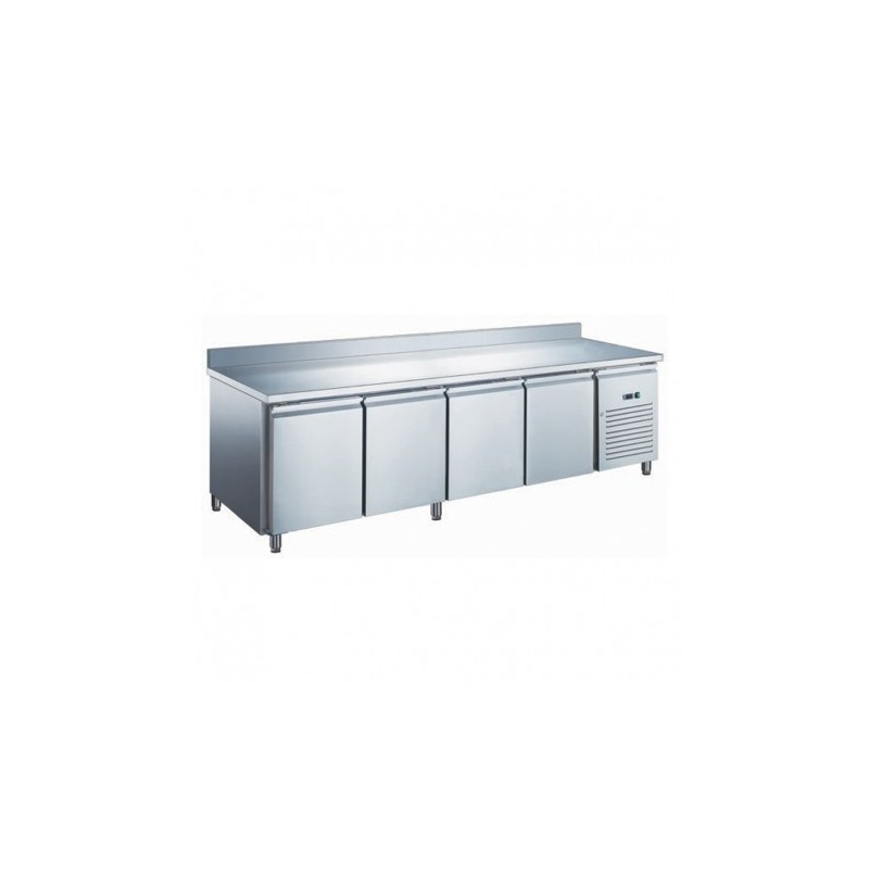 TABLE RÉFRIGÉRÉE GN1/1 POSITIVE PROF 700 AVEC DOSSERET - 4 PORTES GN4201X FURNOTEL
