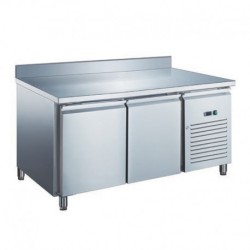 TABLE RÉFRIGÉRÉE GN 1/1 NÉGATIVE PROF 700 AVEC DOSSERET - 2 PORTES GN2201BTX FURNOTEL