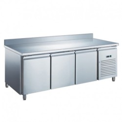 TABLE RÉFRIGÉRÉE GN 1/1 NÉGATIVE PROF 700 AVEC DOSSERET - 3 PORTES GN3201BTX FURNOTEL