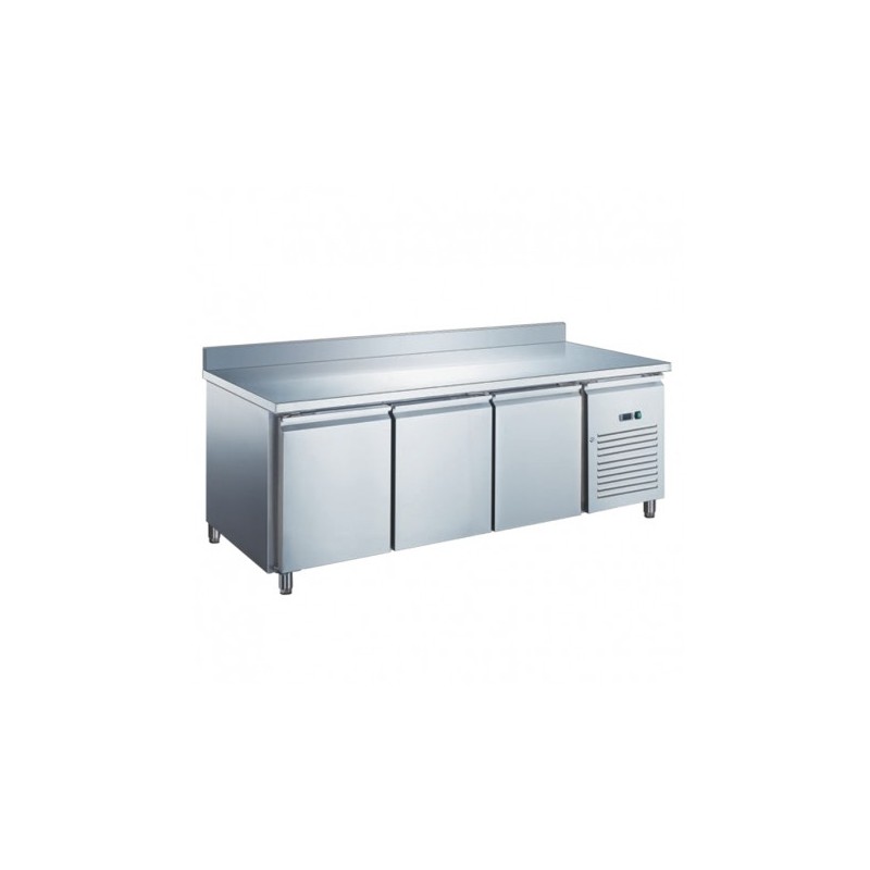 TABLE RÉFRIGÉRÉE GN 1/1 NÉGATIVE PROF 700 AVEC DOSSERET - 3 PORTES GN3201BTX FURNOTEL