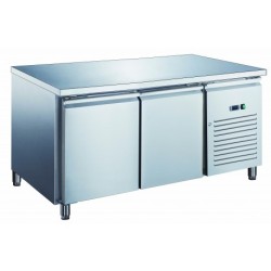 TABLE RÉFRIGÉRÉE INOX - PROF 800 MM - 600 X 400 MM - 2 PORTES PA2101X FURNOTEL