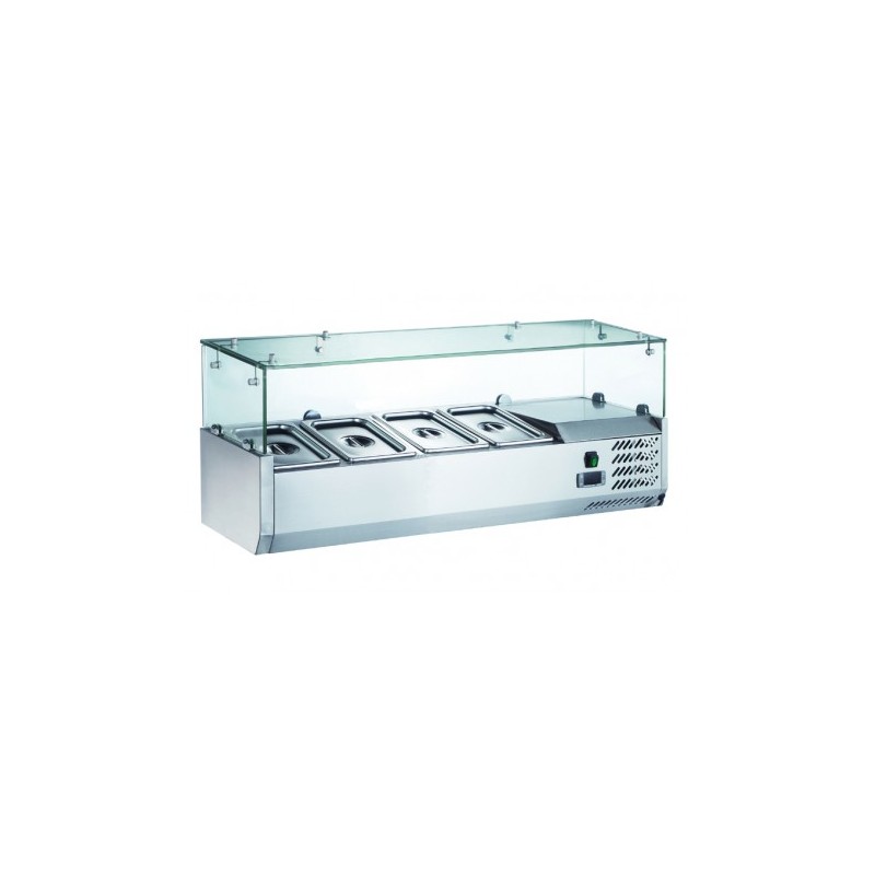 VITRINE POUR 10 BACS GN 1/4 - VITRAGE DROIT VRX201X FURNOTEL VITRINE POUR 10 BACS GN 1/4 - VITRAGE DROIT VRX201X FURNOTEL