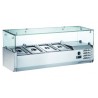 VITRINE POUR 10 BACS GN 1/4 - VITRAGE DROIT VRX201X FURNOTEL