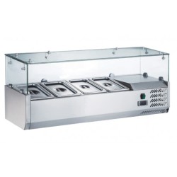 VITRINE POUR 9 BACS GN 1/3 - VITRAGE DROIT V21GN13X FURNOTEL