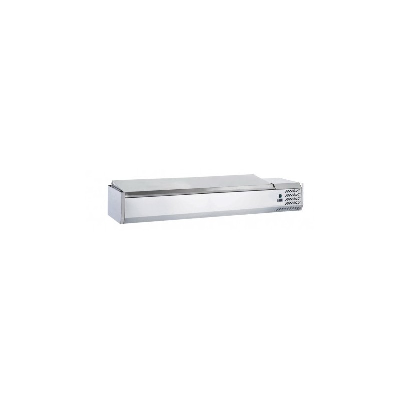 VITRINE POUR 8 BACS GN 1/3 - COUVERCLE INOX VRC181GN13X FURNOTEL