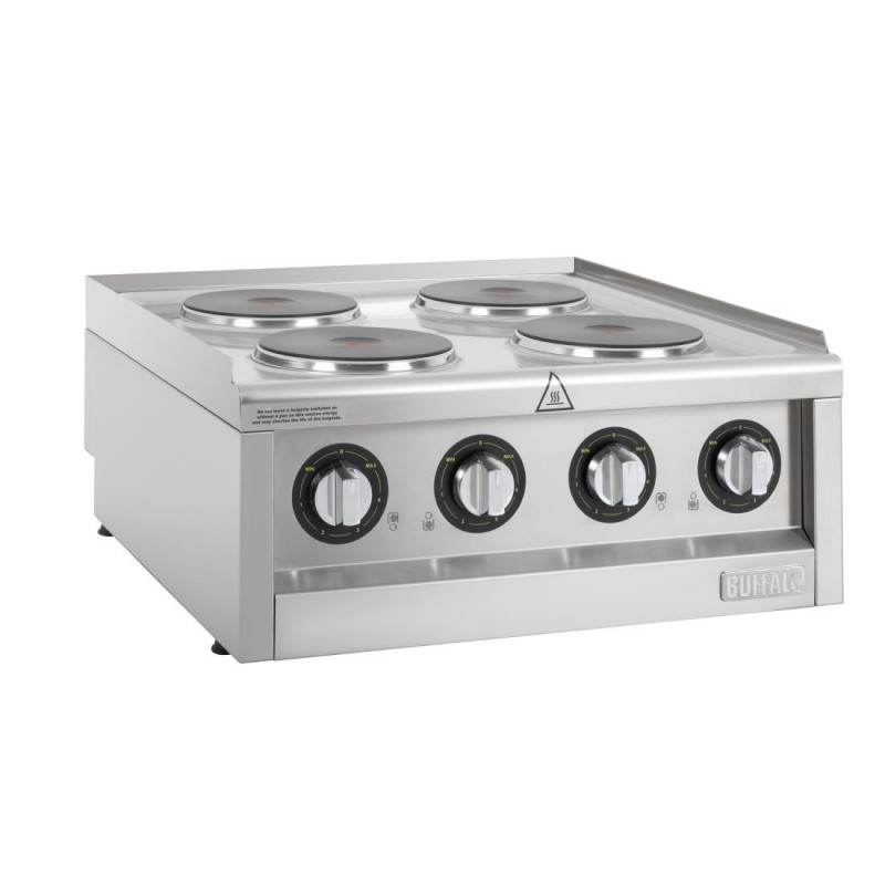 Table de cuisson électrique 4 feux Buffalo Série 600 CU471 Buffalo Table de cuisson électrique 4 feux Buffalo Série 600 CU471 Buffalo