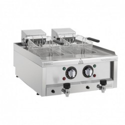 Friteuse électrique double Buffalo Série 600 2 x 8L CU477 Buffalo