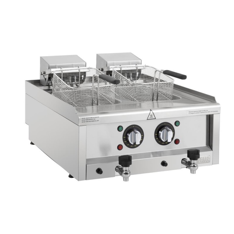 Friteuse électrique double Buffalo Série 600 2 x 8L CU477 Buffalo Friteuse électrique double Buffalo Série 600 2 x 8L CU477 Buffalo