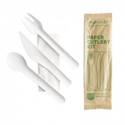 Set de couverts en papier compostables Vegware 4 en1 CU545 Vegware