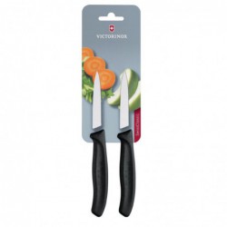 Couteaux d¿office pointus Victorinox 8cm noirs (lot de 2) CU550 Victorinox