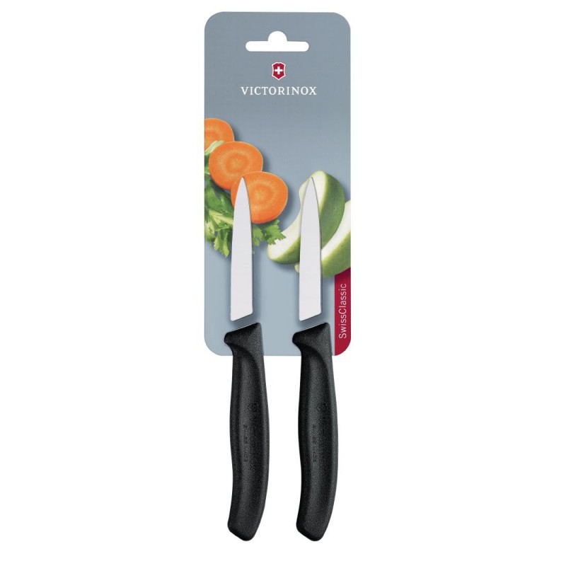 Couteaux d¿office pointus Victorinox 8cm noirs (lot de 2) CU550 Victorinox Couteaux d¿office pointus Victorinox 8cm noirs (lot de 2) CU550 Victorinox