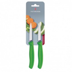 Couteaux d¿office pointus Victorinox 8cm verts (lot de 2) CU551 Victorinox