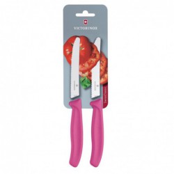 Set de couteaux à tomates et de table dentés Victorinox 11cm roses (lot de 2) CU555 Victorinox