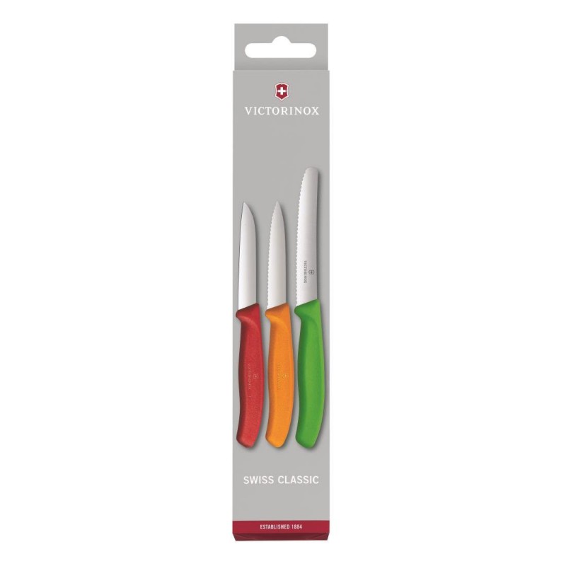 Lot de 3 couteaux d'office Victorinox CU556 Victorinox Lot de 3 couteaux d'office Victorinox CU556 Victorinox