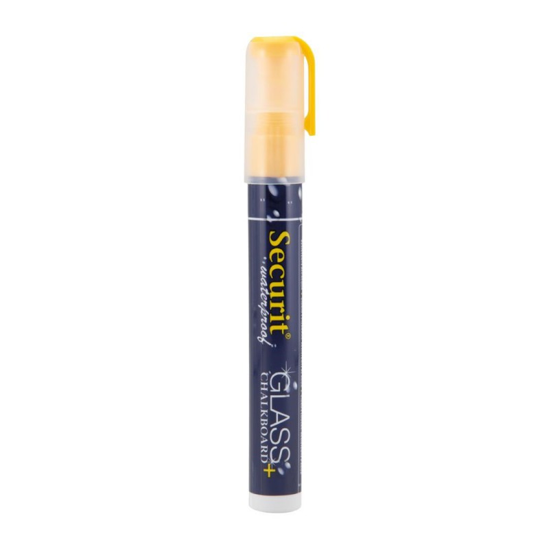 Marqueur craie waterproof Securit (verre+ ardoise) pointe 2-6mm jaune CU772 Securit