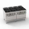 FOURNEAU 8 FEUX / 2 FOURS GAZ GN 2/1 P2FG16GG9 FURNOTEL