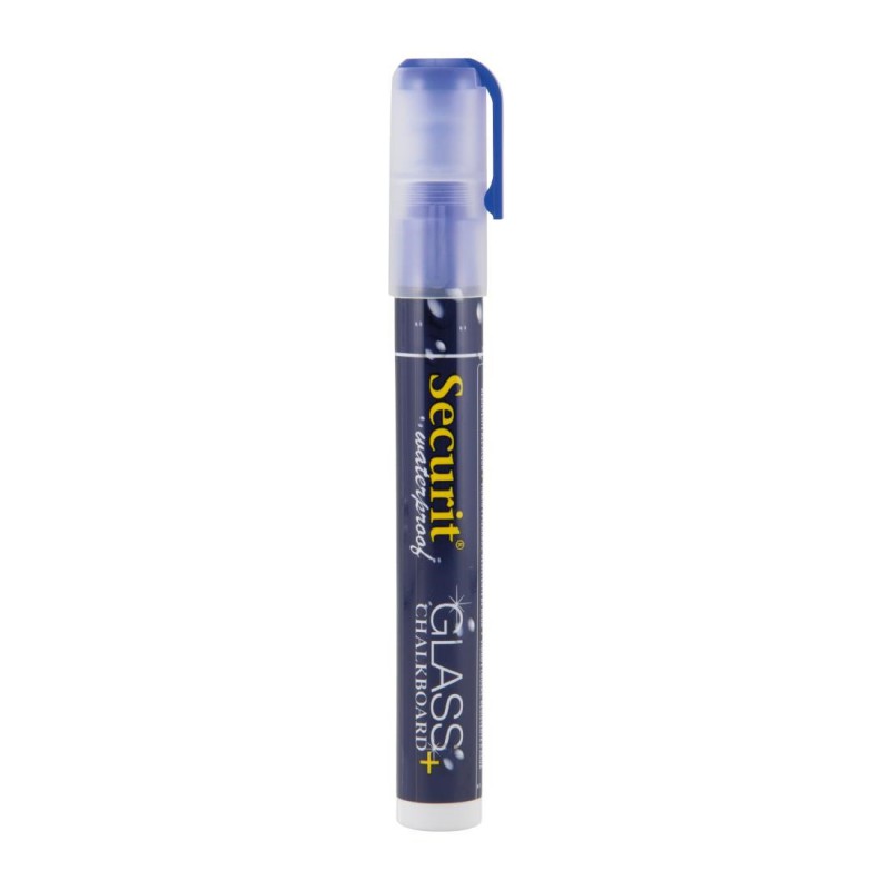 Marqueur craie waterproof Securit (verre+ ardoise) pointe 2-6mm bleu CU775 Securit