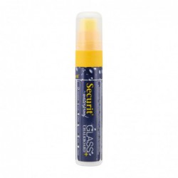 Marqueur craie waterproof Securit (verre+ ardoise) pointe 7-15mm jaune CU777 Securit