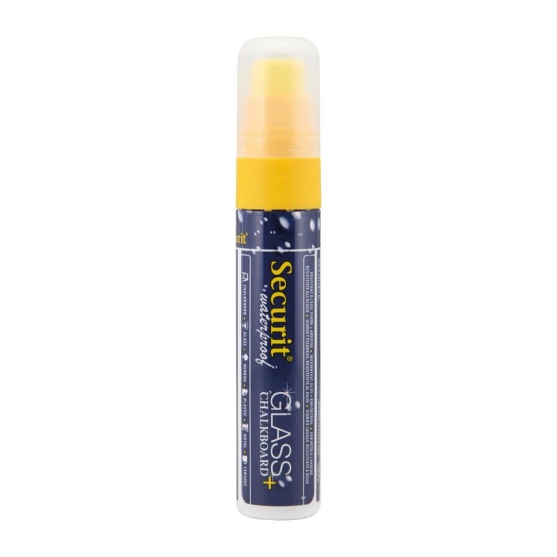 Marqueur craie waterproof Securit (verre+ ardoise) pointe 7-15mm jaune CU777 Securit Marqueur craie waterproof Securit (verre+ ardoise) pointe 7-15mm jaune CU777 Securit