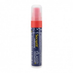 Marqueur craie waterproof Securit (verre+ ardoise) pointe 7-15mm rouge CU778 Securit