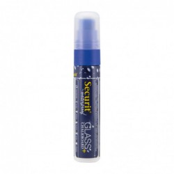 Marqueur craie waterproof Securit (verre+ ardoise) pointe 7-15mm bleu CU779 Securit