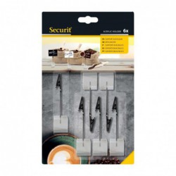 Porte-étiquettes en acrylique Securit (lot de 6) CU910 Securit