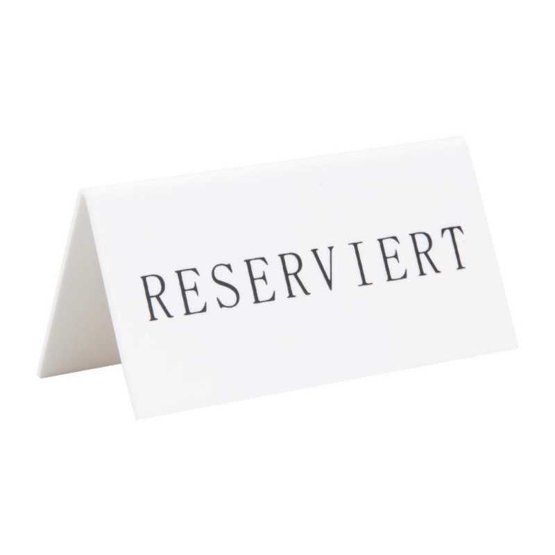 Chevalets table réservée Securit "Reserviert" (lot de 5) CU913 Securit