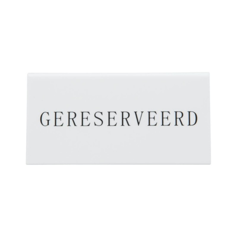 Chevalets table réservée Securit "Gereserveerd" (lot de 5) CU915 Securit