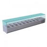 VITRINE POUR TABLE À PIZZA - 9 BACS GN 1/4 - VRX181 NOSEM