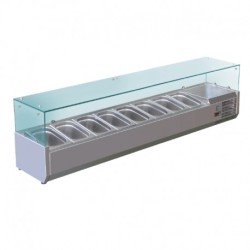 VITRINE POUR TABLE A PIZZA - 8 BACS GN 1/3 - V18GN13 NOSEM