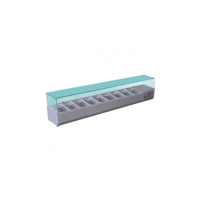 VITRINE POUR TABLE À PIZZA - 9 BACS GN 1/3 - VRX2031 NOSEM VITRINE POUR TABLE À PIZZA - 9 BACS GN 1/3 - VRX2031 NOSEM