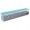 VITRINE POUR TABLE À PIZZA - 9 BACS GN 1/3 - VRX2031 NOSEM