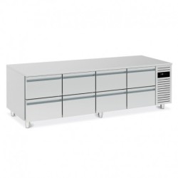 SOUBASSEMENT RÉFRIGÉRÉ POSITIF GN 1/1 - PROF. 700 MM - 8 TIROIRS - BRU220-2 NOSEM