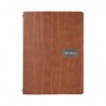 Protège-menu en cuir recyclé Securit Gamme Leather A4 marron  CU926 Securit