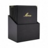 Boîte avec 20 protège-menus simili cuir A4x4 Securit Classic noirs CU929 Securit