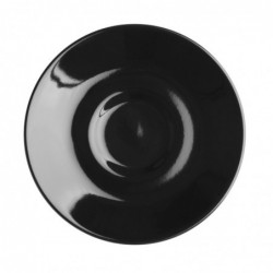 Soucoupes expresso Olympia Café noires 116mm (lot de 12) CU955 Olympia