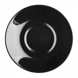 Soucoupes Olympia Café noires 160mm (lot de 12) CU956 Olympia