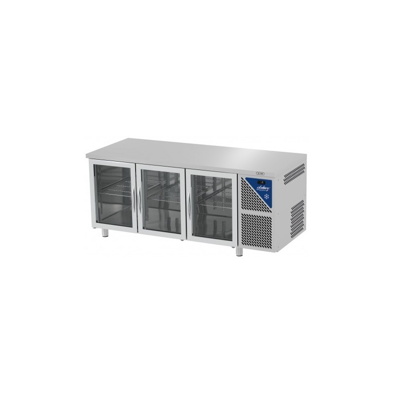 TABLE VITRÉE GN 1/1 PROF. 700 POSITIVE SANS GROUPE LOGÉ - TG703SGCV-3 NOSEM