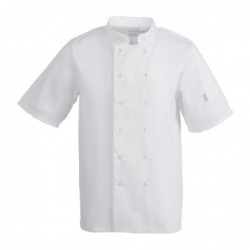 Veste de cuisine mixte Whites Vegas manches courtes blanche 3XL A211-3XL Whites Chefs Clothing