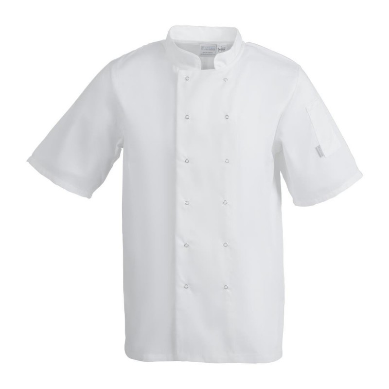 Veste de cuisine mixte Whites Vegas manches courtes blanche 3XL A211-3XL Whites Chefs Clothing Veste de cuisine mixte Whites Vegas manches courtes blanche 3XL A211-3XL Whites Chefs Clothing