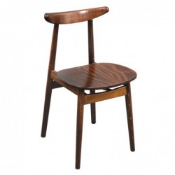 Chaises Fameg Cowhorn noyer naturel (lot de 2) CW008 Fameg