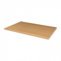 Plateau de table rectangulaire pré percé Bolero coloris hêtre CW130 Bolero