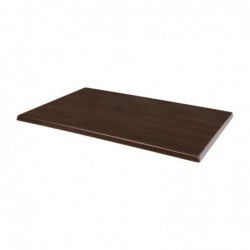 Plateau de table rectangulaire pré percé Bolero coloris marron foncé CW131 Bolero