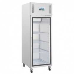 Vitrine ventIilée positive 380 litres noire avec caisson lumineux Diamond DRINK-38V/Z6