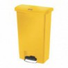 Poubelle à pédale frontale large Slim Jim Step-On Rubbermaid jaune 50L CW585 Slim Jim