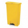 Poubelle à pédale frontale large Slim Jim Step-On Rubbermaid jaune 68L CW589 Slim Jim