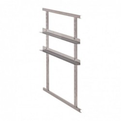 Kit de 4 glissières inox ajustables et 2 cadres métalliques Cambro pour DW585 CW808 Cambro
